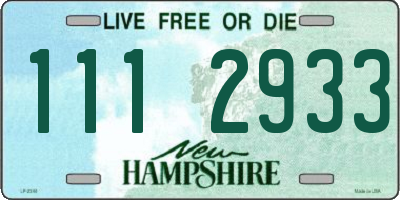 NH license plate 1112933