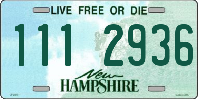 NH license plate 1112936