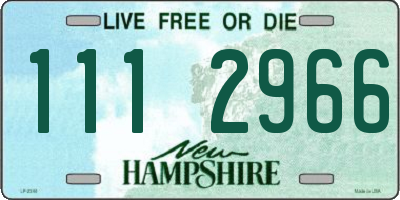 NH license plate 1112966