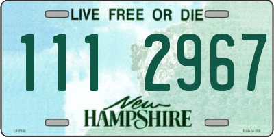 NH license plate 1112967