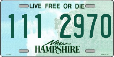 NH license plate 1112970