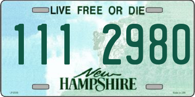 NH license plate 1112980