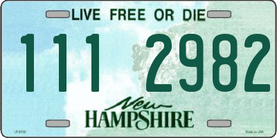 NH license plate 1112982
