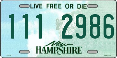 NH license plate 1112986