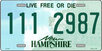 NH license plate 1112987