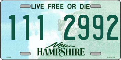 NH license plate 1112992