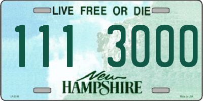NH license plate 1113000
