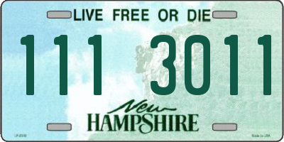 NH license plate 1113011