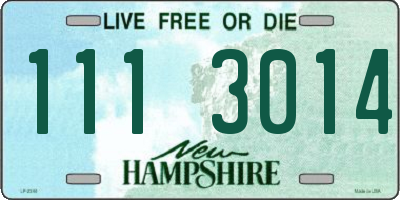 NH license plate 1113014