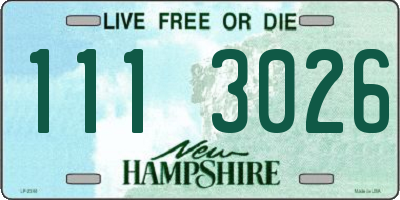 NH license plate 1113026