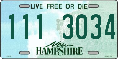 NH license plate 1113034