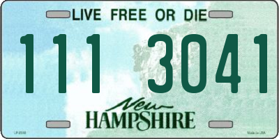 NH license plate 1113041