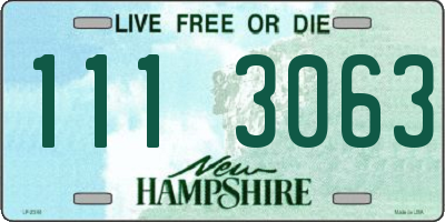 NH license plate 1113063