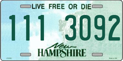 NH license plate 1113092