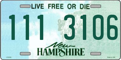 NH license plate 1113106