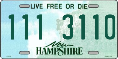 NH license plate 1113110
