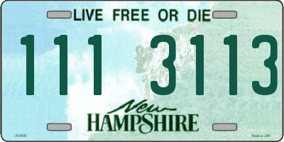 NH license plate 1113113