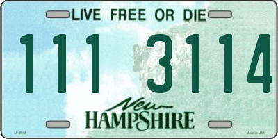 NH license plate 1113114