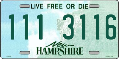NH license plate 1113116