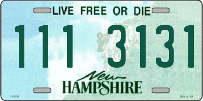 NH license plate 1113131