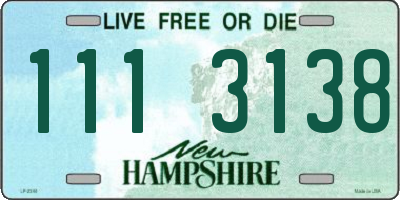 NH license plate 1113138