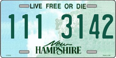 NH license plate 1113142