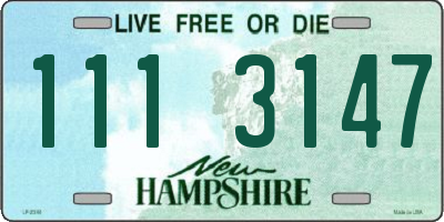 NH license plate 1113147