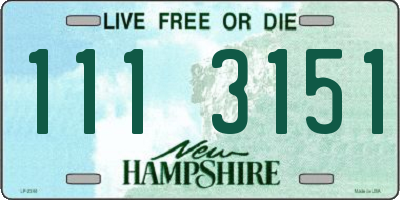 NH license plate 1113151