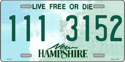 NH license plate 1113152