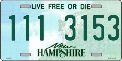 NH license plate 1113153