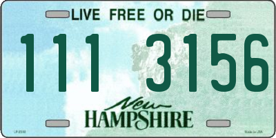 NH license plate 1113156