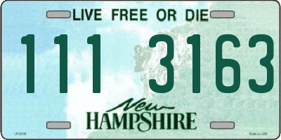 NH license plate 1113163