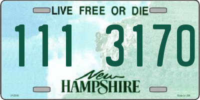 NH license plate 1113170