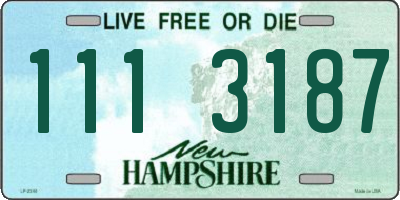 NH license plate 1113187