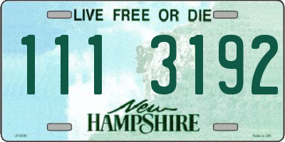 NH license plate 1113192