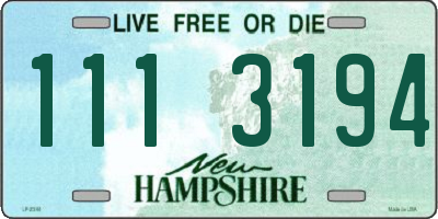 NH license plate 1113194