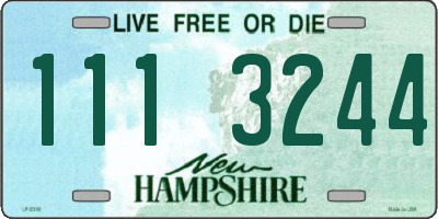 NH license plate 1113244