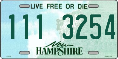 NH license plate 1113254