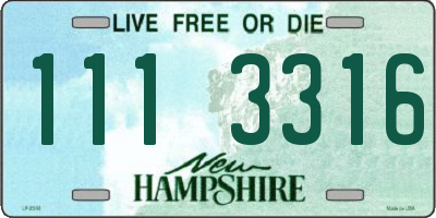 NH license plate 1113316