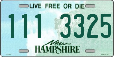 NH license plate 1113325