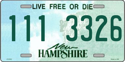 NH license plate 1113326