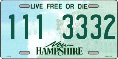 NH license plate 1113332