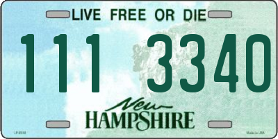 NH license plate 1113340