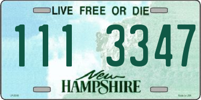 NH license plate 1113347