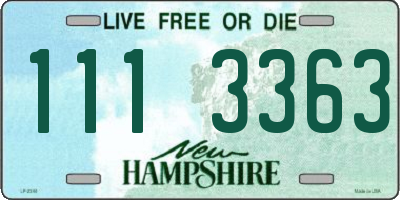 NH license plate 1113363