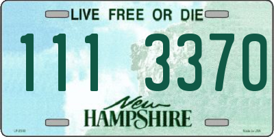 NH license plate 1113370