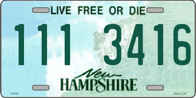 NH license plate 1113416