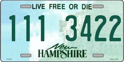 NH license plate 1113422