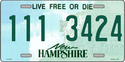 NH license plate 1113424
