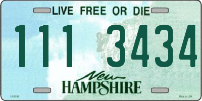 NH license plate 1113434